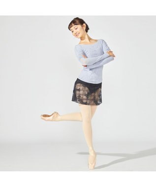 Chacott 【ノーソーイングニット】クリスタルバレリーナネックニット ヒヤシンス