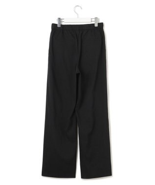 23区 S 【洗える】リネンレーヨンストレッチ ドロスト ワイド パンツ ブラック系