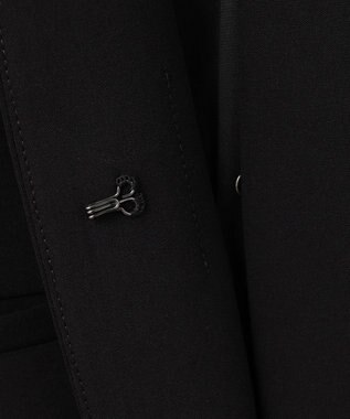 ANY SIS L 【洗える】セレモニーダブルクロス カラーレス ジャケット ブラック