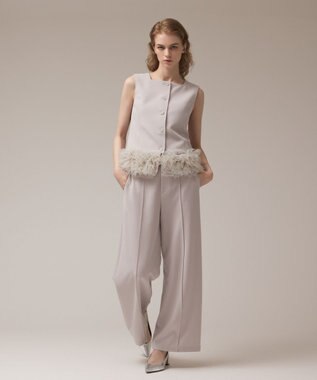 GRACE CONTINENTAL ワイドジャージパンツ グレー