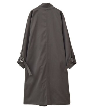 AMERICAN HOLIC スタンドカラーニュアンスロングコート Charcoal Gray