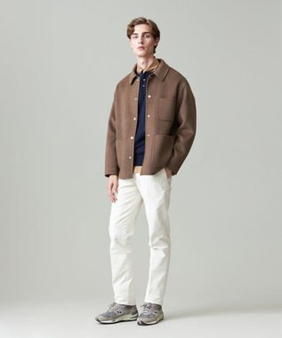 J.PRESS MEN 【WEB限定カラー有】カシミアWフェイス 3パッチ カバーオール ベージュ系