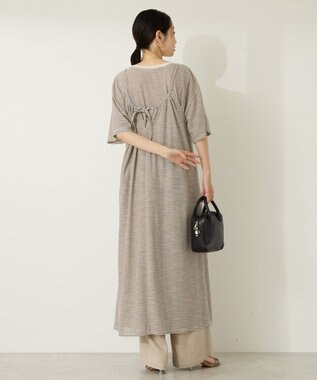 AMERICAN HOLIC 【2点セット】レイヤードボーダーＴワンピース Brown