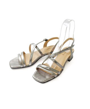 Pointer 日本製 本革ラインストラップサンダル スチール