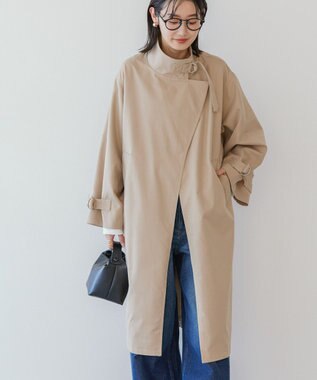 AMERICAN HOLIC スタンドカラーニュアンスロングコート Beige