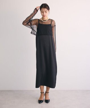 Green Parks ・Ｒａｉｌｍｅ　ＳＥＴ３点　チュールビスチェキャミワン Black