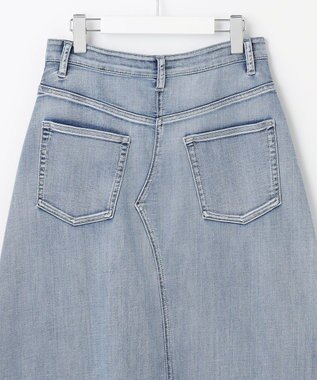 自由区 【XSサイズ～/洗える】USUKARU DENIM スカート ライトインディゴバイカラー