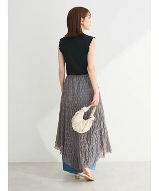 Green Parks ・ＥＬＥＮＣＡＲＥ　ＤＵＥ　レースアシンメトリースカート Charcoal Gray