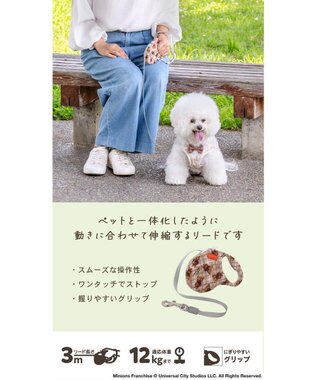 PET PARADISE ミニオン ティム 伸縮リード ブラウン