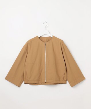 自由区 【SHIHOさん着用】ファンクショナルブロードノーカラー ブルゾン サンタンブラウン