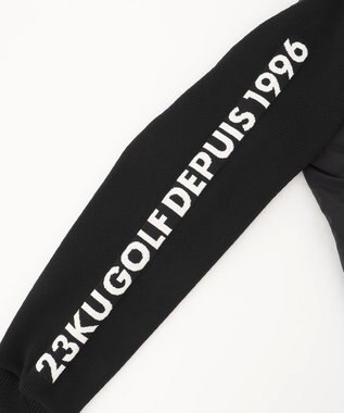 23区GOLF 【MEN】中綿キルトプルオーバー ブラック系