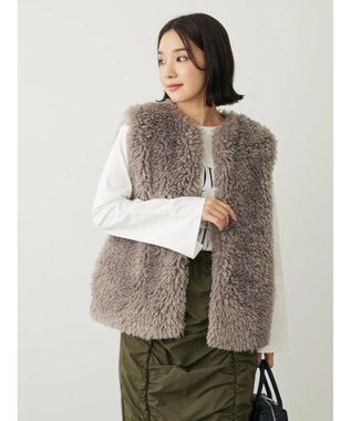 Green Parks ・ＥＬＥＮＣＡＲＥ　ＤＵＥ　シープファーベスト Gray Beige