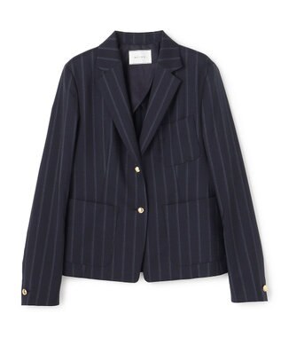 BEIGE， 【セットアップ対応】GEORGE / ウールストライプ テーラードジャケット Navy Stripes