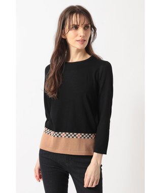 DAKS ジャカード クルーネックプルオーバー