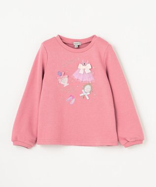 ANY KIDS 【らくっトレーナー】裏毛 プリンセスデザイン トレーナー ピンク