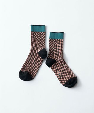 TRICOTE CHACKERD LINK SOCKS／チェッカードリンクソックス 72PINK