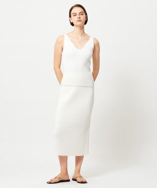 BEIGE， COME / ニットトップス White