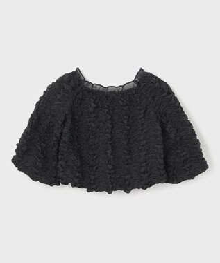 GRACE CONTINENTAL シャーリングトップ ブラック