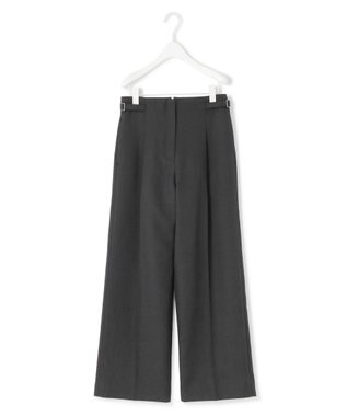 ICB 【洗える】ドライギャバ ワイドグルカパンツ ブラック系