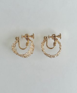 CASUMINO 【手編み/K14gf】leaf earrings イヤリング gold