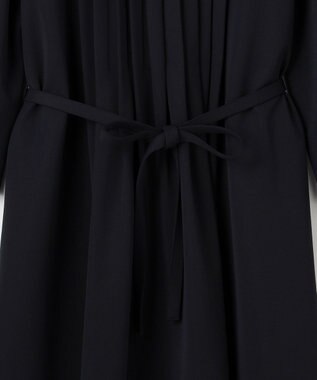 組曲 L 【KUMIKYOKU NAVY】フロントタックドレス ネイビー系