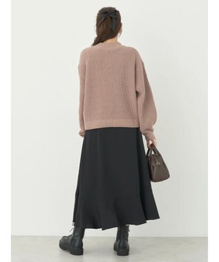 earth music&ecology マットベロアモールプルオーバー Mocha