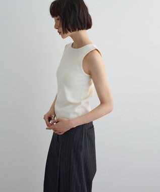 Green Parks SET2点Zipニットカーディガン+アメスリタンク Ivory