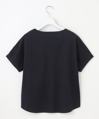 J.PRESS LADIES L 【WEB限定カラーあり・洗える】コットンスムース フレンチスリーブ カットソー ネイビー系