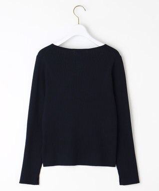 ANY SIS 【洗える】パール調ポイント ニット ネイビー