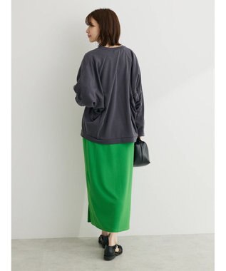 Green Parks カットジョーゼットＩラインスカート Green