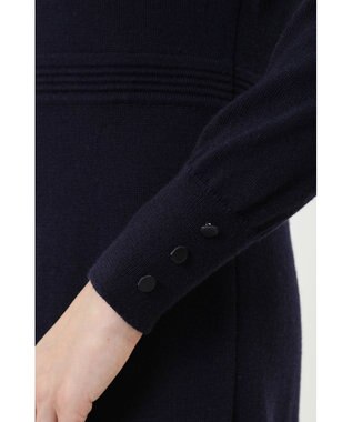 DAKS メリノウールニットワンピース ネイビー