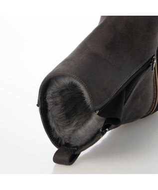 MODE ET JACOMO <carino>【レイン・スノー対応】ウエッジヒールショートブーツ グレースエード