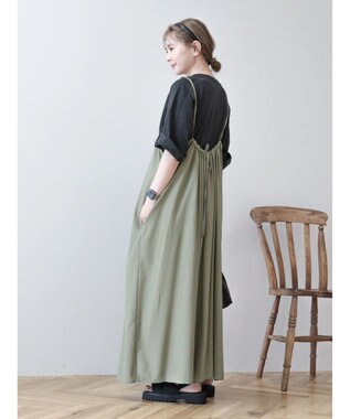 AMERICAN HOLIC ギンガムサッカーキャミワンピース Green