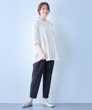 ANY ピンタックブラウス オフ