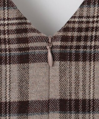 J.PRESS LADIES クラシカル ツイード タータン ジャンパースカート ブラウン系3