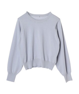 earth music&ecology 襟付きニットプルオーバー Sax