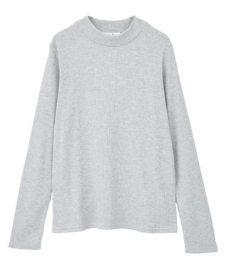 Green Parks ｉｎ　ラメリブハイネックプルオーバー Gray Mixture