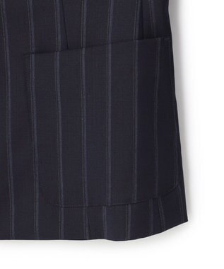 BEIGE， 【セットアップ対応】GEORGE / ウールストライプ テーラードジャケット Navy Stripes