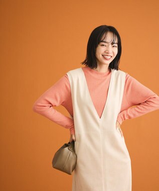 Green Parks ｉｎ　ラメリブハイネックプルオーバー Orange