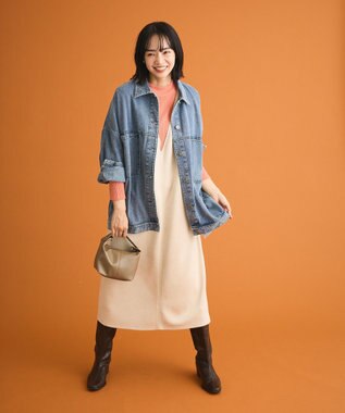 Green Parks ｉｎ　ラメリブハイネックプルオーバー Orange