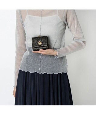 ANNA SUI ドリーミー 口金二つ折り財布 クロ