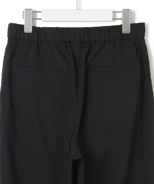 23区 S 【洗える】リネンレーヨンストレッチ ドロスト ワイド パンツ ブラック系