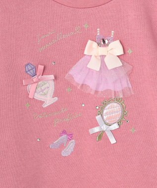 ANY KIDS 【らくっトレーナー】裏毛 プリンセスデザイン トレーナー ピンク