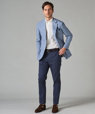 GOTAIRIKU ウエストアジャスター/折り目加工/吸汗速乾/洗える【ビジネス対応】クールマックスパンツ（24年モデル） ネイビー系