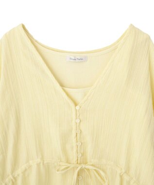 Green Parks ＳＥＴ２点Ｖネックブラウス＋タンクトップ Yellow