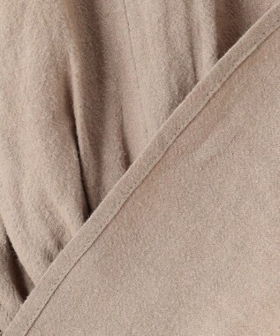 uncrave コットンリネンボイル ペプラムブラウス トープ