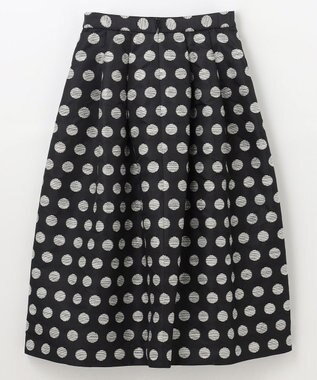 GRACE CONTINENTAL ラメドットジャガードスカート ブラック