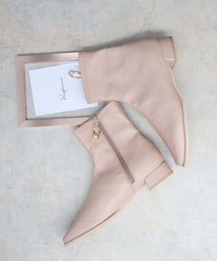 Bridget Birkin 【Bridget Birkin】パールチャームショートブーツ ベージュ