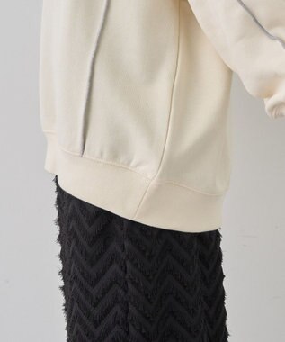 earth music&ecology 配色ルーズチュニック Ivory