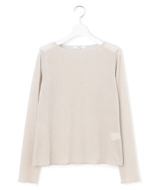 23区 S 【SLOW/一部店舗限定】ブラッシュドチュール メッシュベロア カットソー ベージュ系